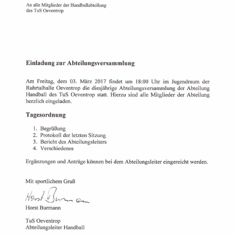 Abteilungversammlung 2017